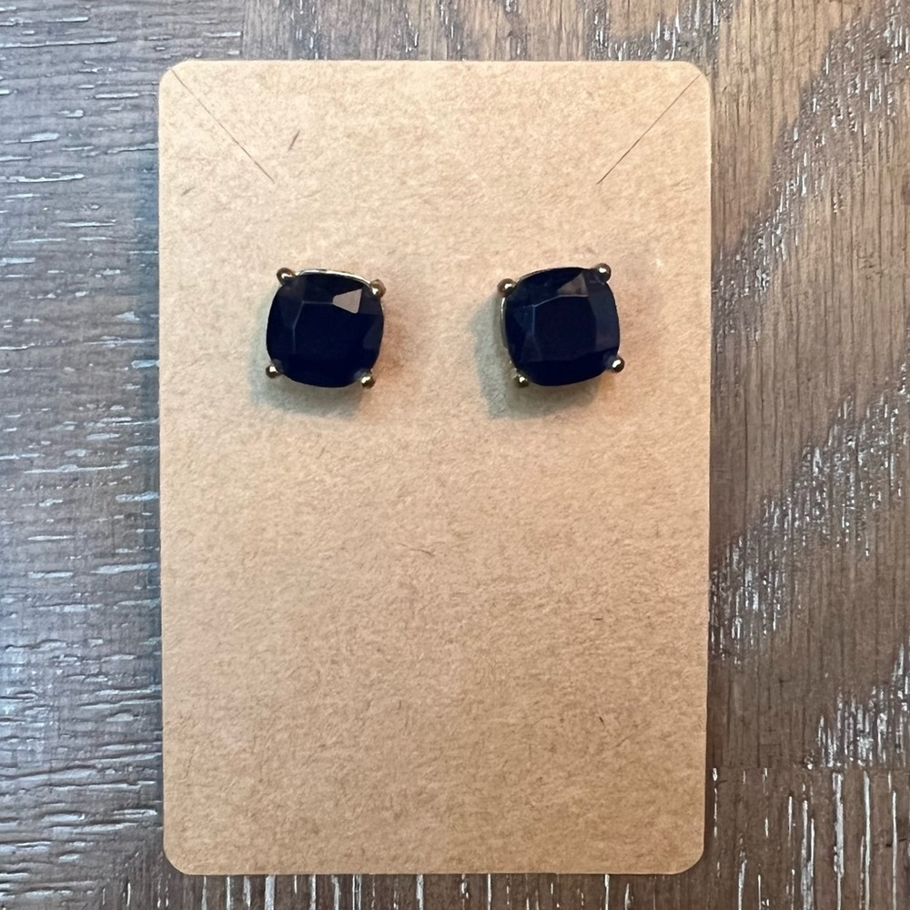 Navy Blue and Gold Studs